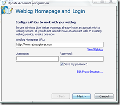 Live writer Import