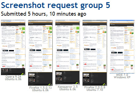 Enter Browsershots