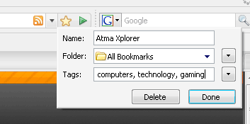 Firefox 3's easy bookmark management