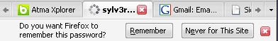 New password notification