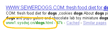 Malware site from Google SERP