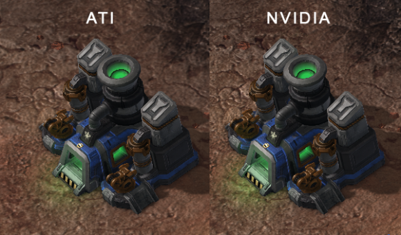 StarCraft II ATI - NVIDIA comparison