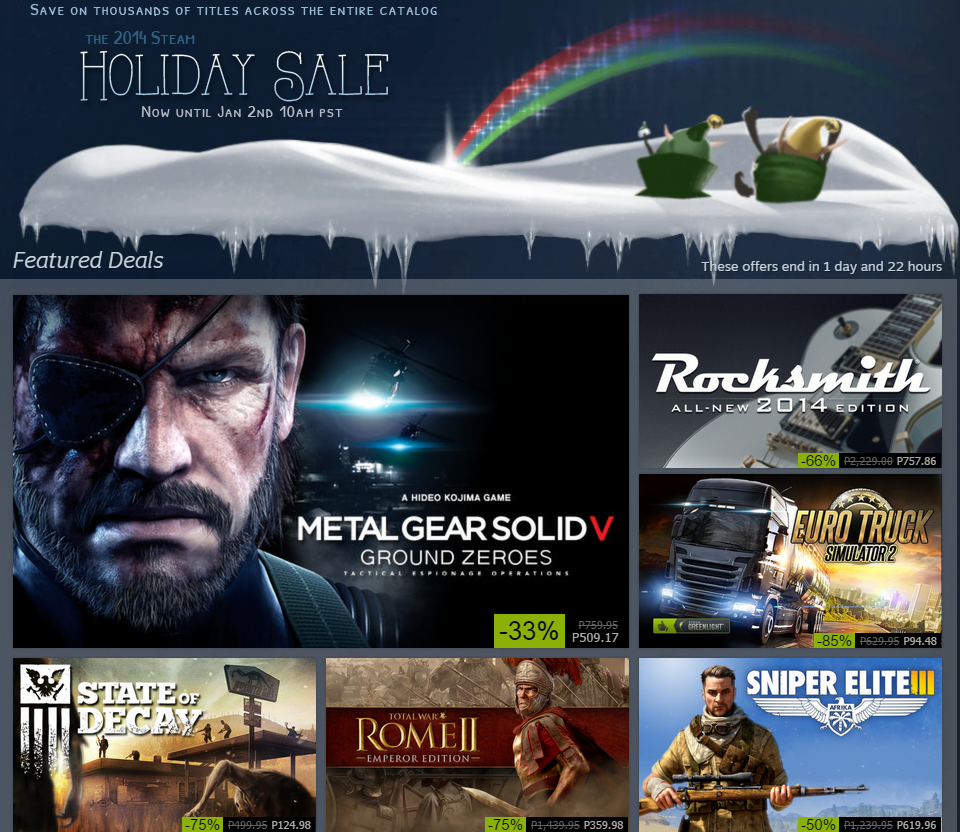 2014 Steam Holiday Sale is now live